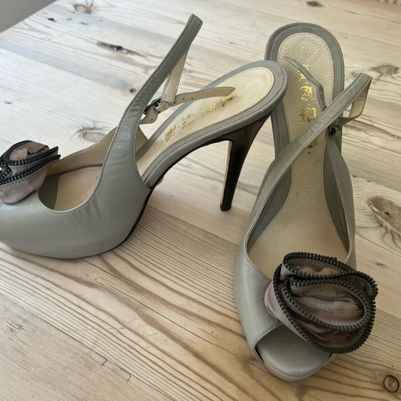 PADLOCK HIGH HEELS 10 CM IN BLACK LAMBSKIN
